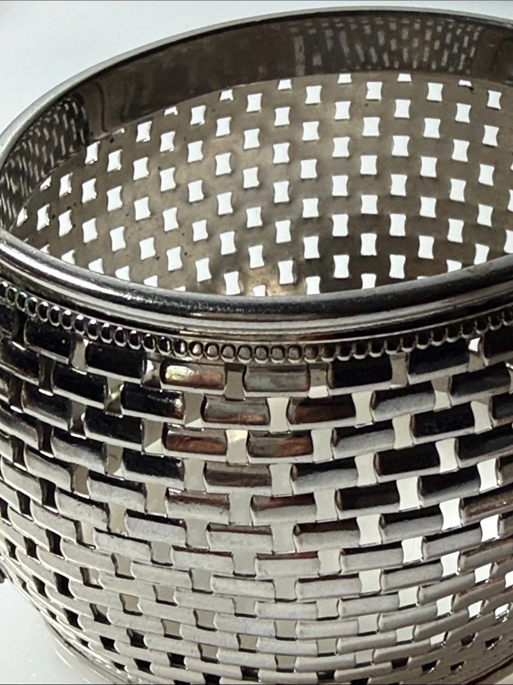 Whiting & Davis Vintage Modernist Hinged Cuff Bracelet